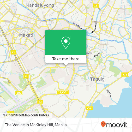 The Venice in McKinley Hill map
