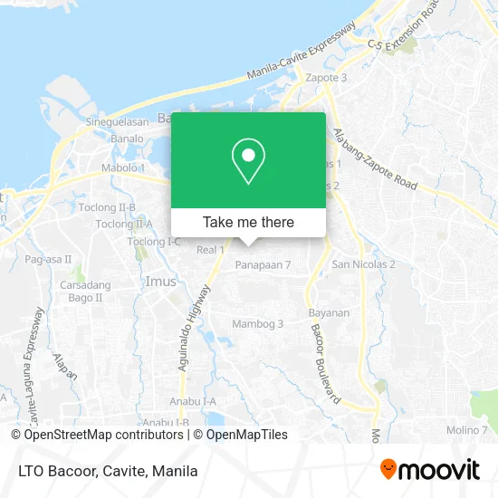 LTO Bacoor, Cavite map