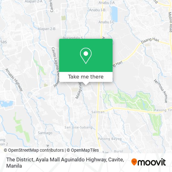 The District, Ayala Mall Aguinaldo Highway, Cavite map