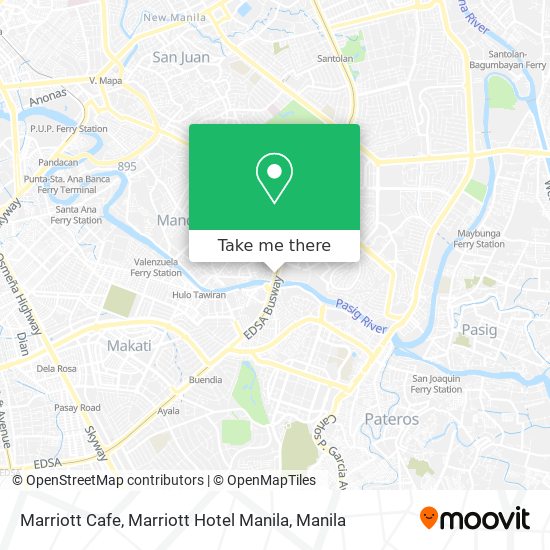 Marriott Cafe, Marriott Hotel Manila map