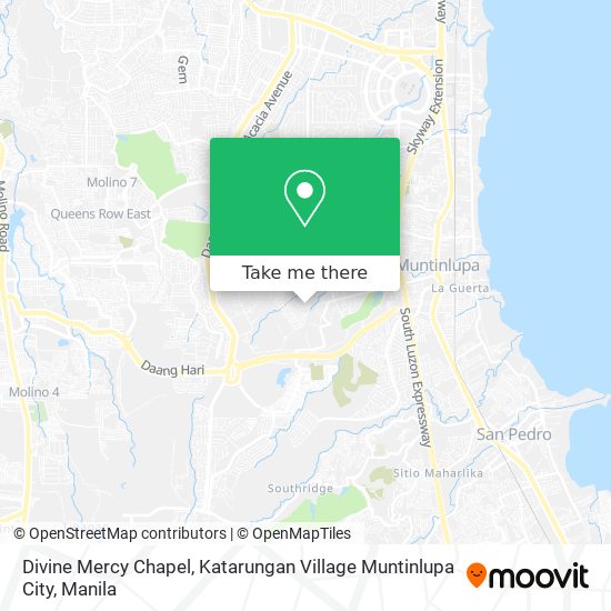 Divine Mercy Chapel, Katarungan Village Muntinlupa City map