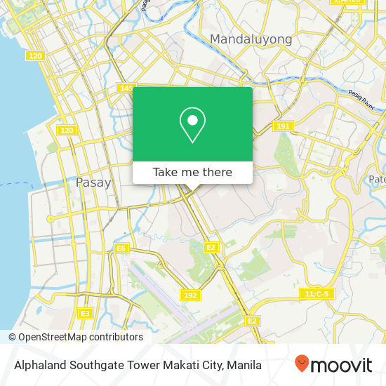 Alphaland Southgate Tower Makati City map