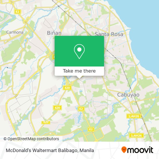 McDonald's Waltermart Balibago map