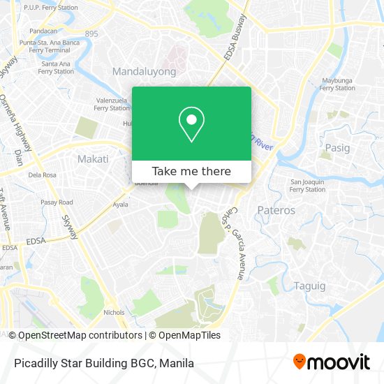 Picadilly Star Building BGC map