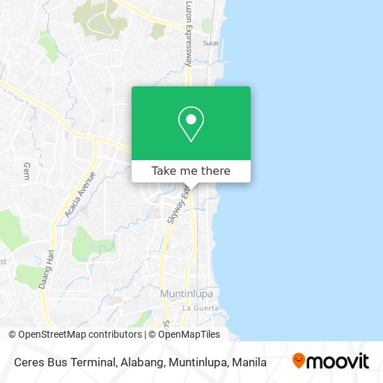 Ceres Bus Terminal, Alabang, Muntinlupa map