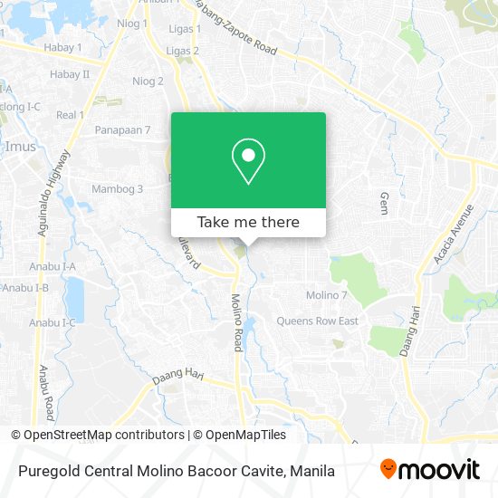 Puregold Central Molino Bacoor Cavite map