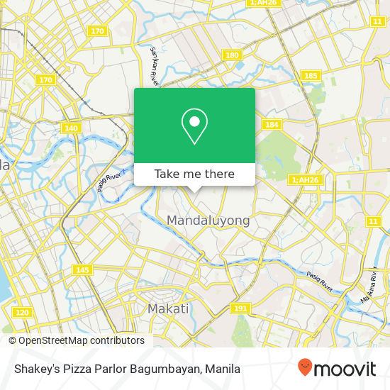 Shakey's Pizza Parlor Bagumbayan map