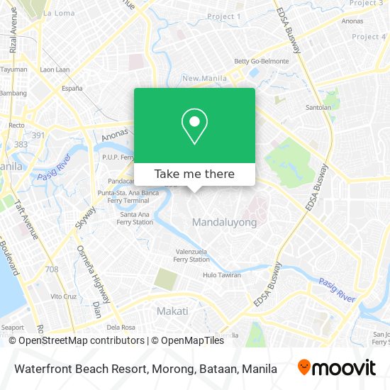 Waterfront Beach Resort, Morong, Bataan map