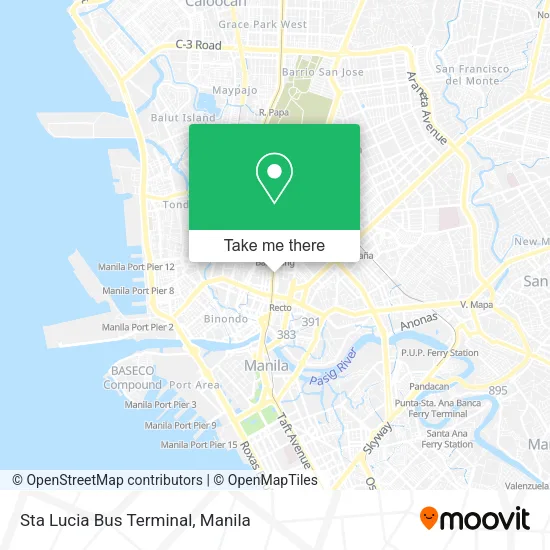 Sta Lucia Bus Terminal map