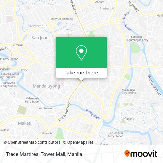 Trece Martires, Tower Mall map