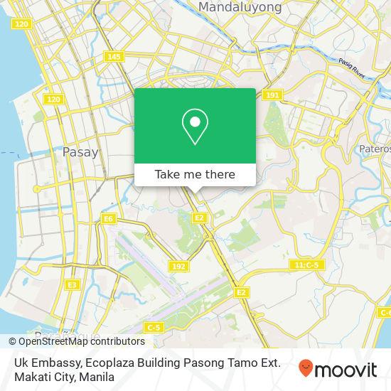 Uk Embassy, Ecoplaza Building Pasong Tamo Ext. Makati City map