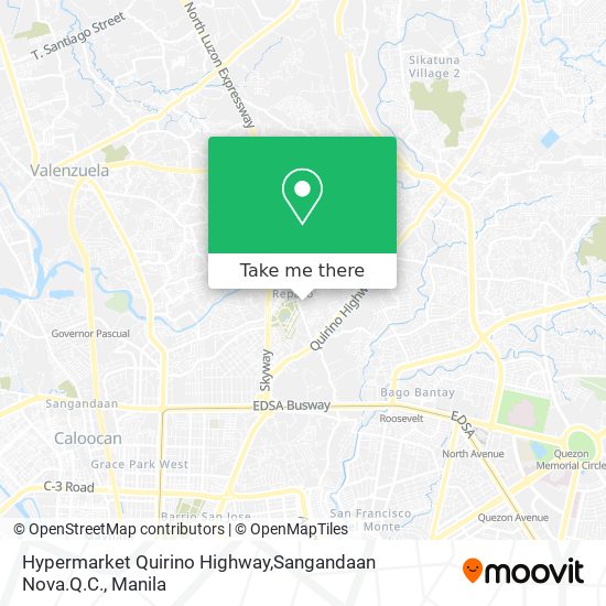 Hypermarket Quirino Highway,Sangandaan Nova.Q.C. map
