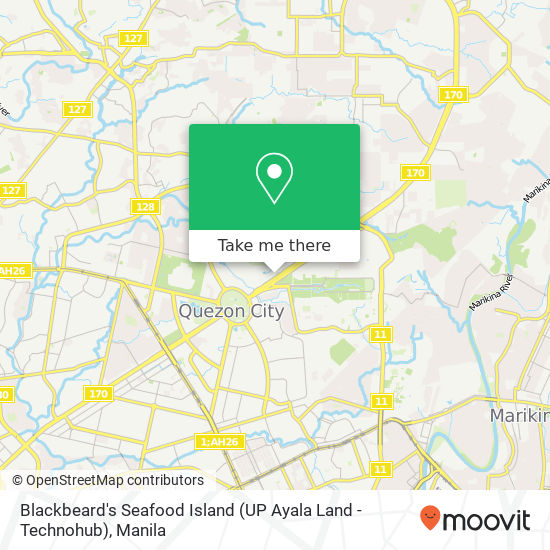 Blackbeard's Seafood Island (UP Ayala Land - Technohub) map