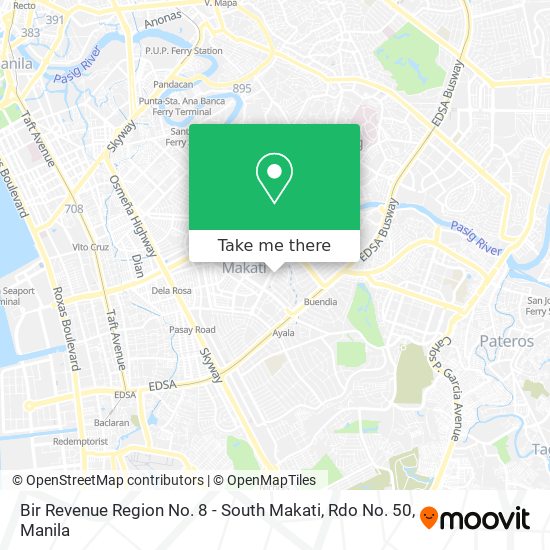 Bir Revenue Region No. 8 - South Makati, Rdo No. 50 map