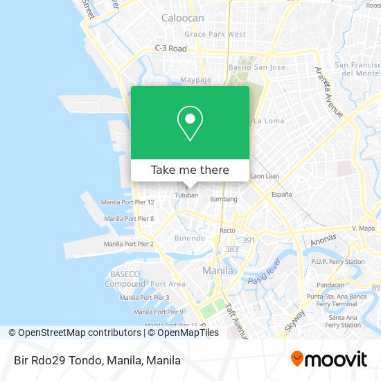 Bir Rdo29 Tondo, Manila map