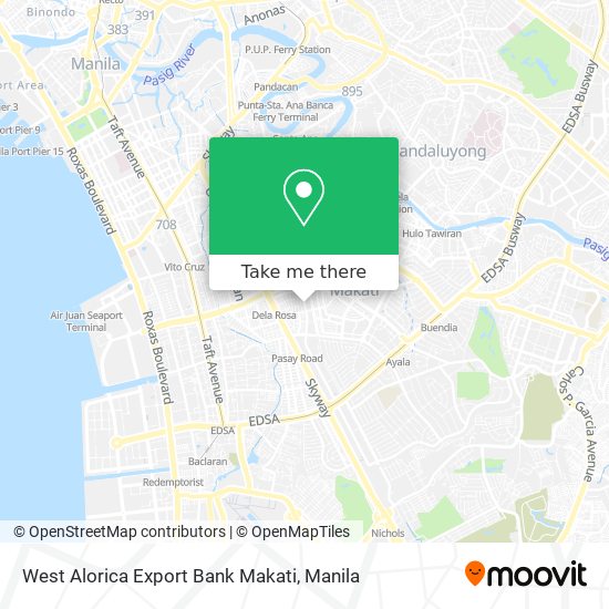 West Alorica Export Bank Makati map