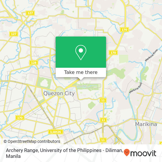 Archery Range, University of the Philippines - Diliman map