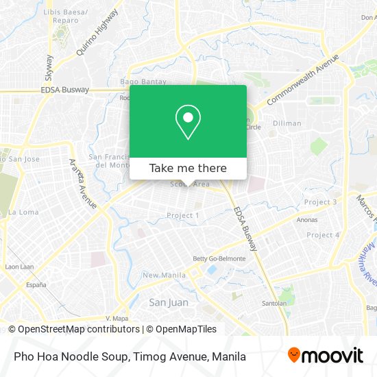 Pho Hoa Noodle Soup, Timog Avenue map