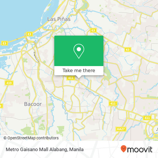 Metro Gaisano Mall Alabang map