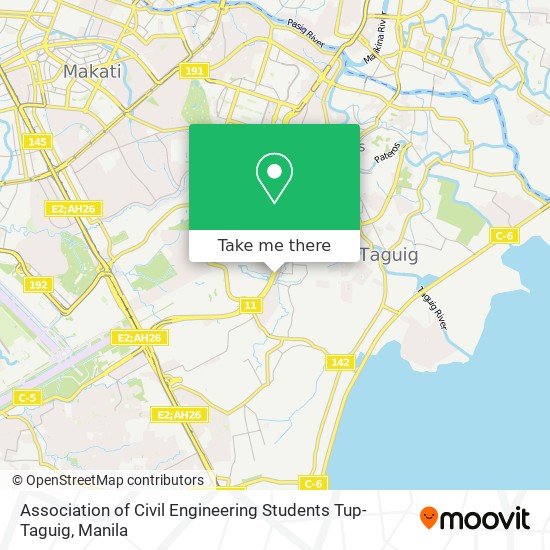 Association of Civil Engineering Students Tup-Taguig map