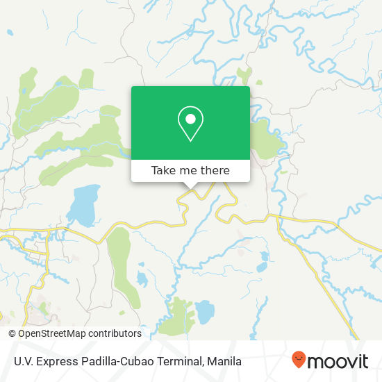 U.V. Express Padilla-Cubao Terminal map