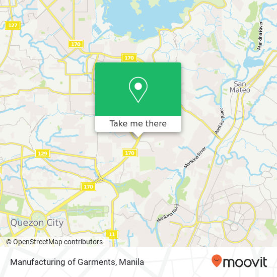 Manufacturing of Garments map