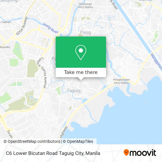 C6 Lower Bicutan Road Taguig City map
