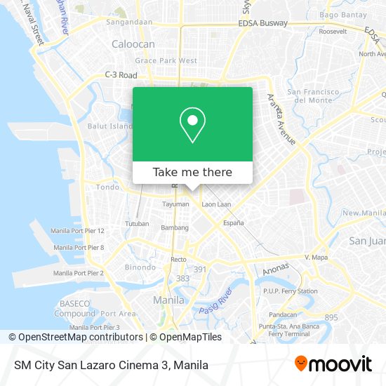 SM City San Lazaro Cinema 3 map