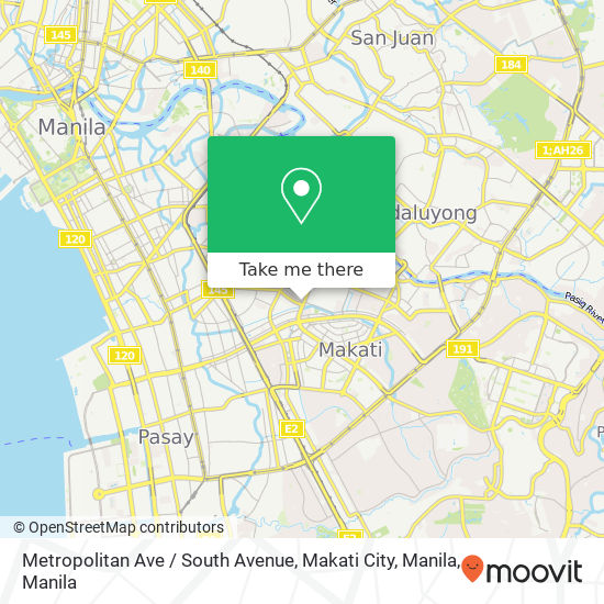 Metropolitan Ave / South Avenue, Makati City, Manila map