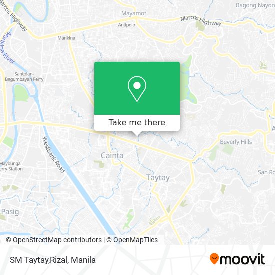 SM Taytay,Rizal map