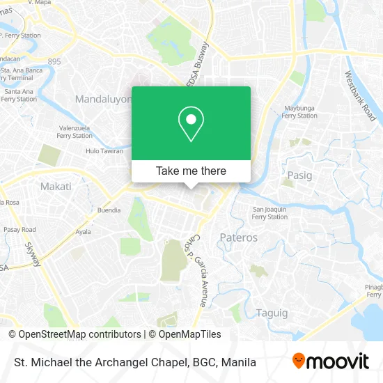 St. Michael the Archangel Chapel, BGC map