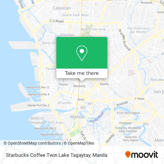 Starbucks Coffee Twin Lake Tagaytay map