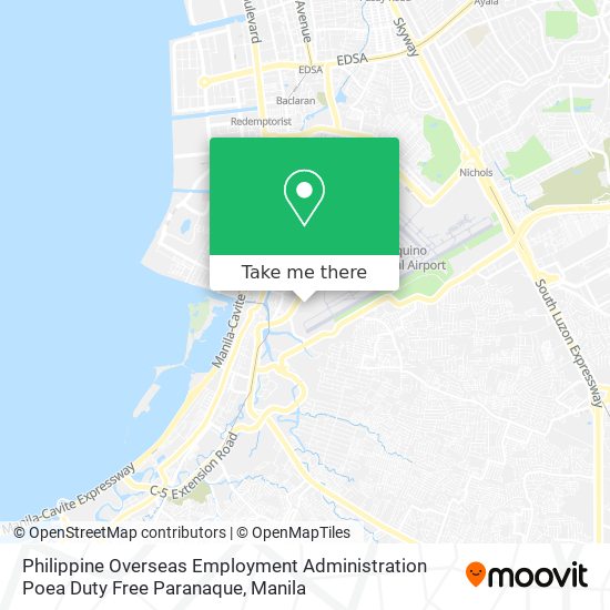 Philippine Overseas Employment Administration Poea Duty Free Paranaque map