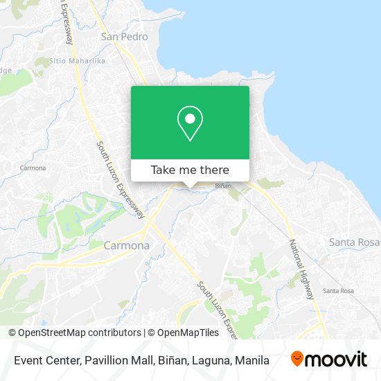 Event Center, Pavillion Mall, Biñan, Laguna map