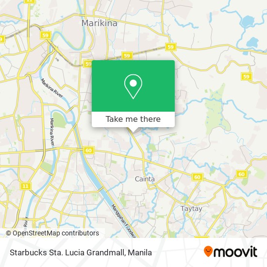 Starbucks Sta. Lucia Grandmall map