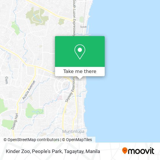 Kinder Zoo, People's Park, Tagaytay map