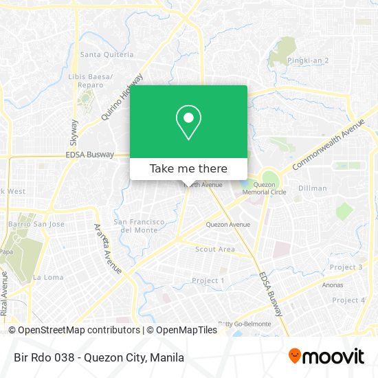 Bir Rdo 038 - Quezon City map