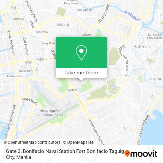 Gate 3, Bonifacio Naval Station Fort Bonifacio Taguig City map