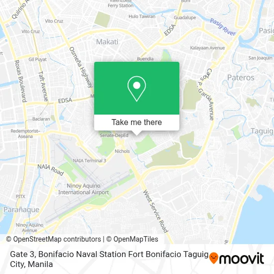 Gate 3, Bonifacio Naval Station Fort Bonifacio Taguig City map