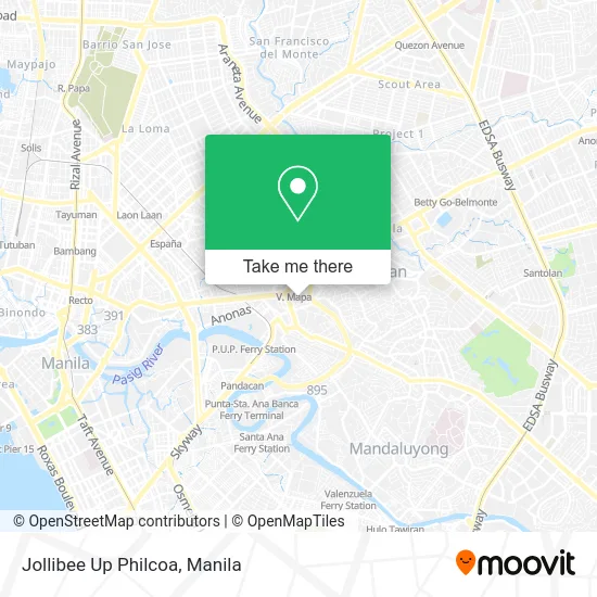 Jollibee Up Philcoa map