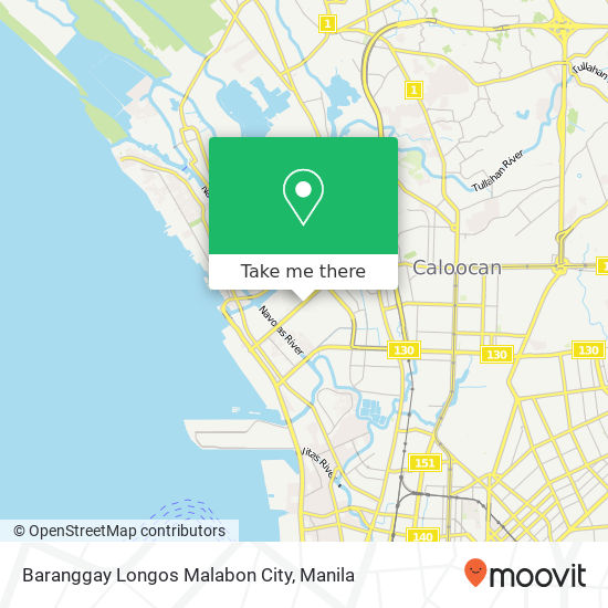 Baranggay Longos Malabon City map