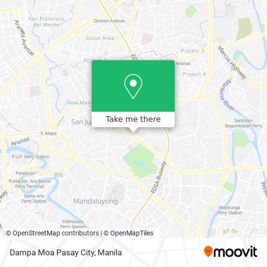 Dampa Moa Pasay City map
