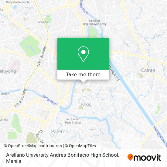 Arellano University Andres Bonifacio High School map