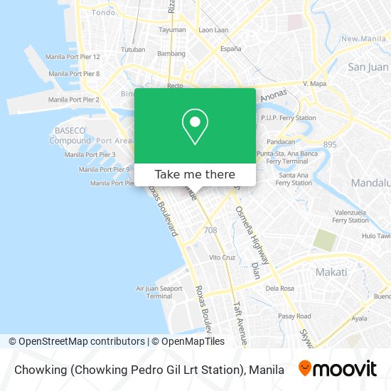 Chowking (Chowking Pedro Gil Lrt Station) map