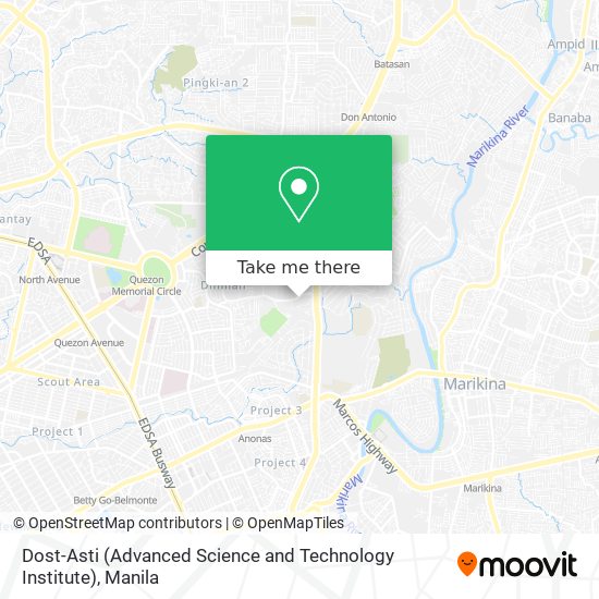 Dost-Asti (Advanced Science and Technology Institute) map