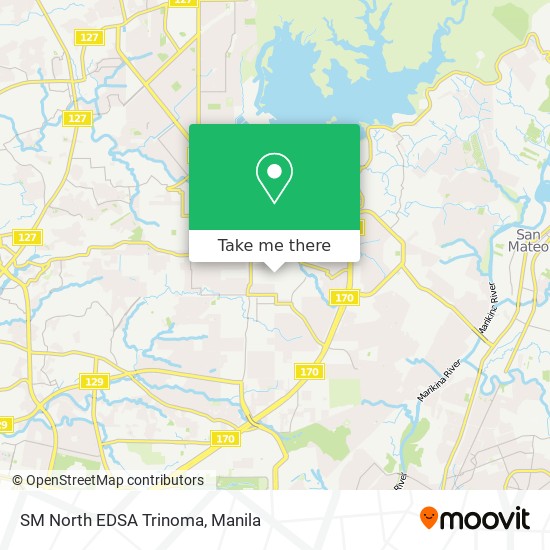 SM North EDSA Trinoma map