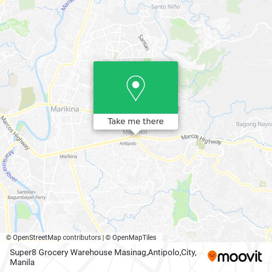 Super8 Grocery Warehouse Masinag,Antipolo,City map