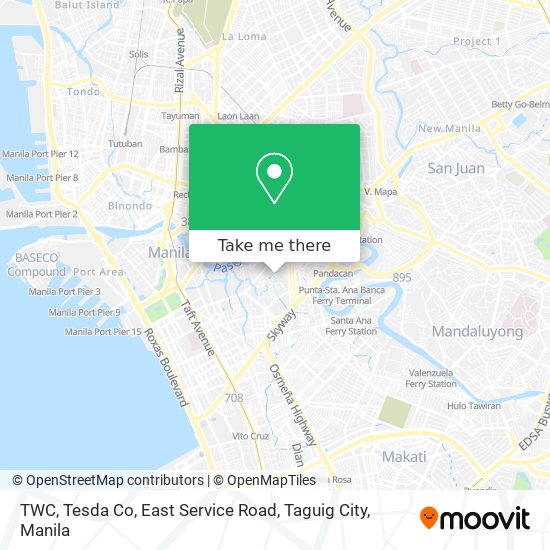 TWC, Tesda Co, East Service Road, Taguig City map