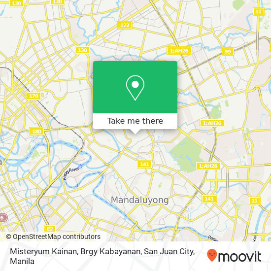 Misteryum Kainan, Brgy Kabayanan, San Juan City map