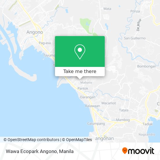 Wawa Ecopark Angono map